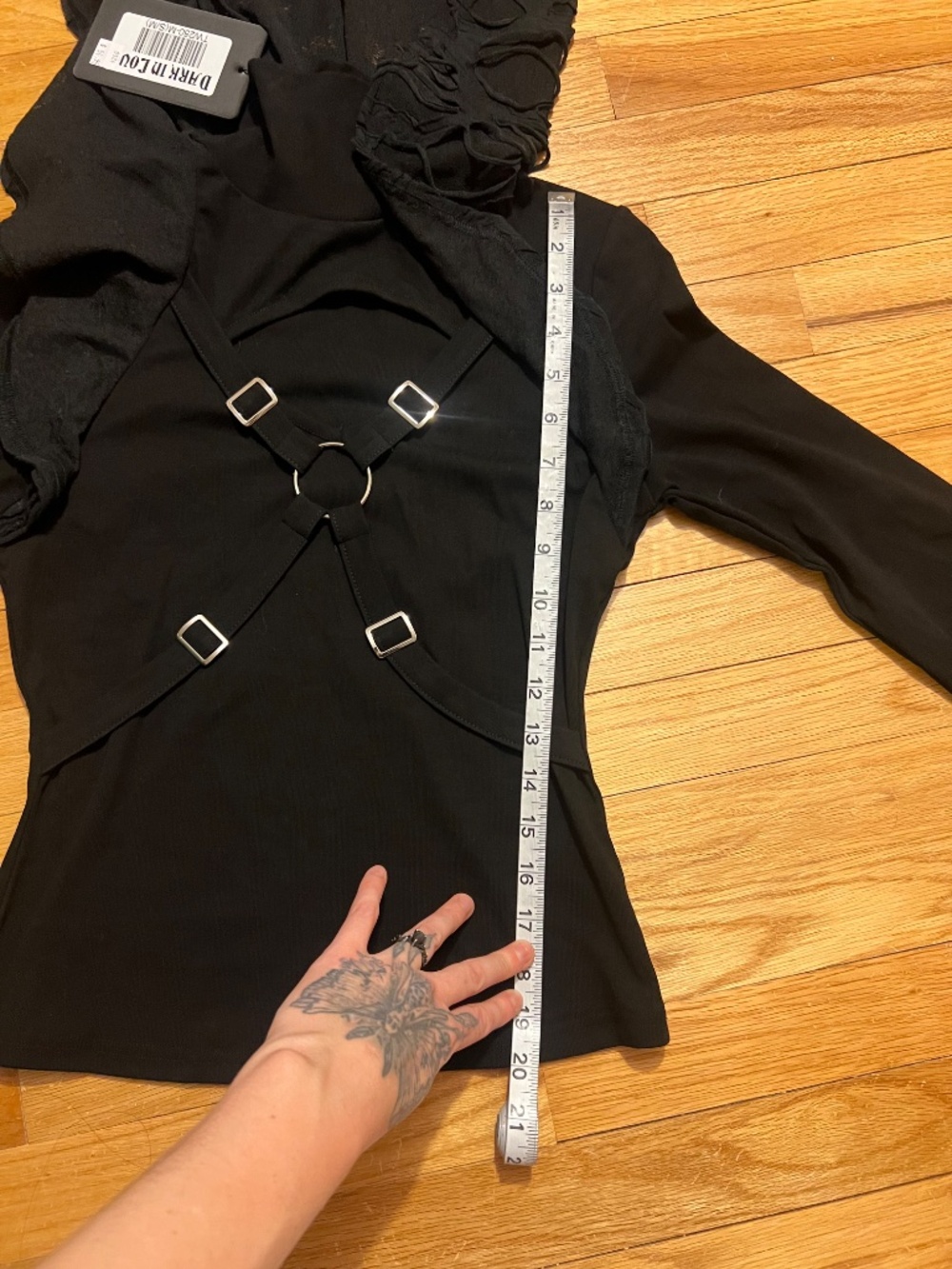 Dark in Love Gothic Hooded Top - Picture 6 of 9